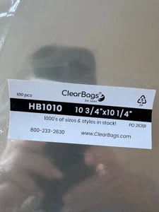 50 Pcs Hanging Header Clear Cellophane Bags for Candy and More 10 3/4 x 10 1/4 - Picture 1 of 2