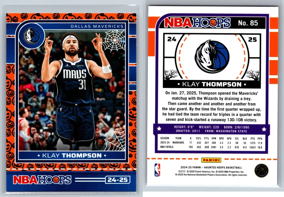 Aros embrujados Panini NBA 2024-25 CALABAZA NARANJA paralelos #1-200 ¡Tú eliges! Foto 1 de 1