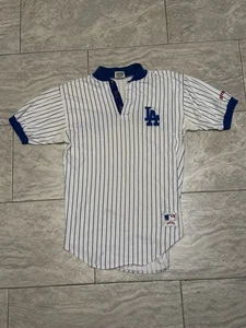 Camiseta deportiva de los Dodgers de Nuez moscada para hombre grande vintage años 90 informal a rayas columpio - Imagen 1 de 6