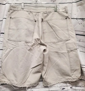 American Eagle Herren Cargo Shorts Gr. 34 Beige Distressed Button Fly Y2K - Bild 1 von 9