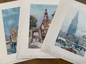 3 menús originales de envíos Holland-America Line con fecha 1947 - Imagen 1 de 7