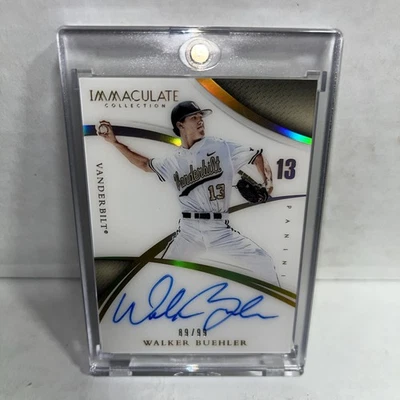 Walker Buehler 2015 Panini Immaculate Collection Auto  RC Card SP  89/99 - Image 1 of 4