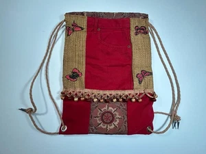 Selten Vintage Bill Blass Gobelin und Jeans Denim Boho Tasche Handtasche 17” lang & 13” breit - Bild 1 von 18