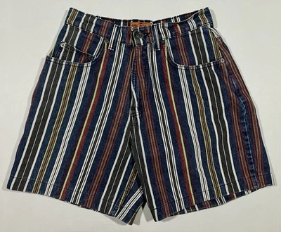 Pantalones Cortos Levis De Colección Para Mujer Medianos Rayas Denim Extremadamente Grandes Jeans Pierna Ancha Foto 1 de 4