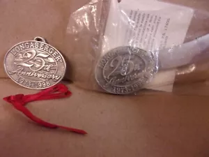 Longaberger 1998 25th Anniversary Pewter BUTTER SPREADER & TIE-ON BASKET TIE - Picture 1 of 6