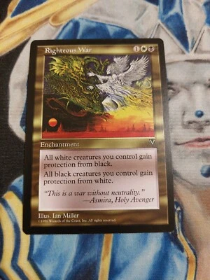 Righteous War MTG Visions Rare Multi-Color Enchantment Near-Mint to Mint x1 GG4 - Image 1 of 4