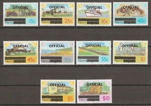 ST KITTS & NEVIS/NEVIS 1980 SG O1/O10 MNH - Picture 1 of 1