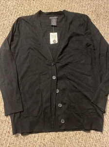 Neu mit Etikett NEU Grace Elements Damen XXL Strickjacke schwarz Pullover vorne geknöpfte Taschen - Bild 1 von 5