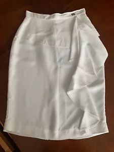 NWT CAVALLI CLASS WHITE PENCIL SKIRT, 100% viscose, size 6 ( IT 42) - Picture 1 of 4