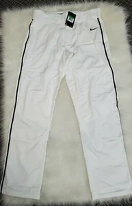 Pantaloni da baseball uomo Nike taglia XL nuovi bianchi/neri $45 - Foto 1 di 7