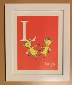 Dr. Seuss Limited Edition Seuss Print Frame Picture Letter "L" laugh - Picture 1 of 1