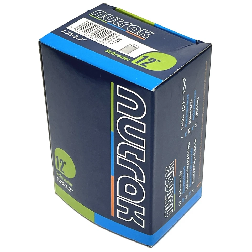 Nutrak 12 Zoll Fahrradschlauch - für Reifendurchmesser 1,75 - 2,2 Zoll