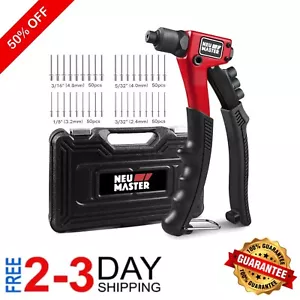 Lightweight Riveter with 200 Aluminum Rivets & Heavy-Duty Design for Versatility - Picture 1 of 9