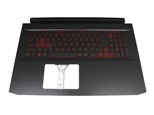 Acer 6B.QBKN2.014 Original Tastatur inkl. Topcase DE (deutsch) schwarz/rot/schwa - Afbeelding 1 van 2
