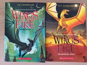 Moon Rising/The Brightest Night (Wings of Fire #5 & 6) Tui T Sutherland (PB) - Picture 1 of 4