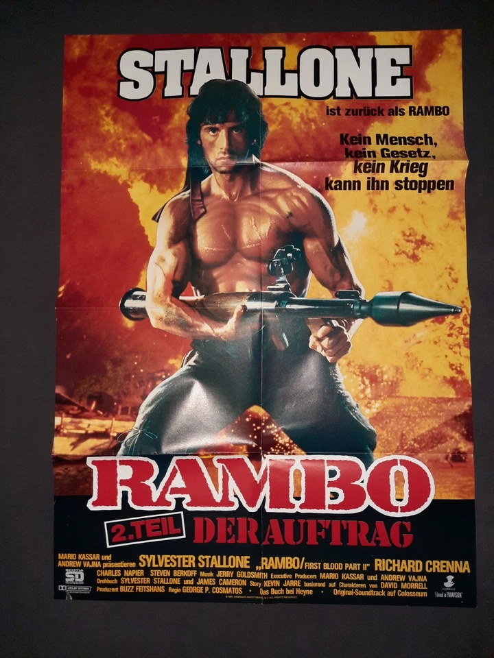 Rambo 2 Filmplakat A1 Sylvester Stallone - Bild 1 von 1