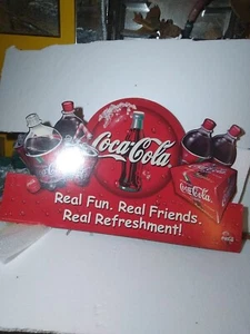 Vintage Coca Cola Cardboard Store Display Double Sided  3ft x 2 ft Large - Picture 1 of 7