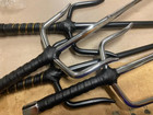 Ninja Sai Black Silver 2 Sets of Two!  Martial Arts Training Sword Octagon