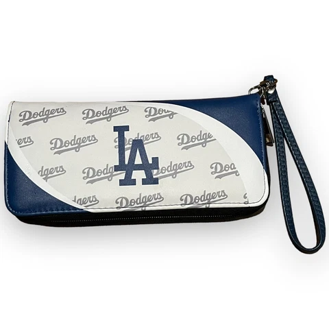 Los Angeles Dodgers LA MLB Women's Zip Organizer Wallet Purse Handbag Wristlet Cover