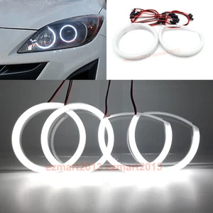 cotton LED halo ring for Mazda 3 Sport 10-13 headlight angel eye Demon DRL lamp - Picture 1 of 15