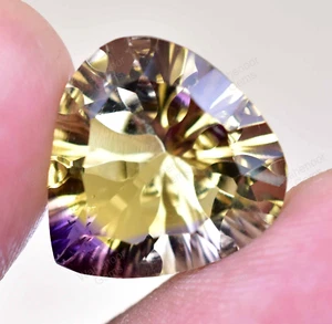 Piedra preciosa natural bicolor impecable 9,70 quilates certificada pera sin tratar - Imagen 1 de 6
