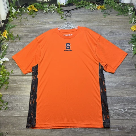 Syracuse University T Shirt Size XL Men’s Orange Moisture Wicking Performance Cover