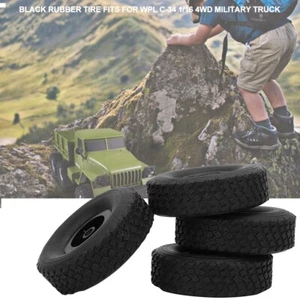 4PCS Antiwear RC Reifen Rad für WPL C-34 1/16 4WD Militr LKW Auto - Bild 1 von 10