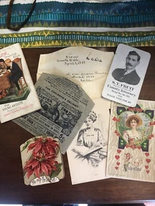 ANTIQUE VTG LOT OF ASSORTED POSTCARDS, Sm Friend Book & Other Items Of Interest~ - Picture 1 of 12
