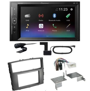 Pioneer DMH-A240DAB Bluetooth USB DAB+ Einbauset für Mitsubishi Pajero bis 2014 - Bild 1 von 1