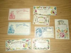 Recompensa al Mérito lote de 8 tarjetas vintage profesor/estudiante/algunas coloreadas a mano - Imagen 1 de 5