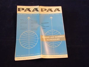Vtg April - May 1959 PAA Pan Am Airline Timetable Excellent Mail Cargo Pass Q987 - Picture 1 of 8