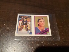 1988 OPC O-Pee-Chee Sticker BRET HULL Rookie #127 & TOM BARRASSO #259