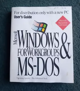 Early Vintage Microsoft Windows For Workgroups & MS-DOS Book Printed USA in 1994 - Picture 1 of 10