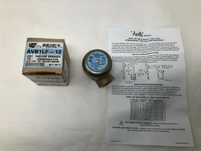 Apollo Valves AVB1LF-12 38LF10301 Atmospheric Vacuum Breaker 1/2" Rough Brass - Image 1 of 4