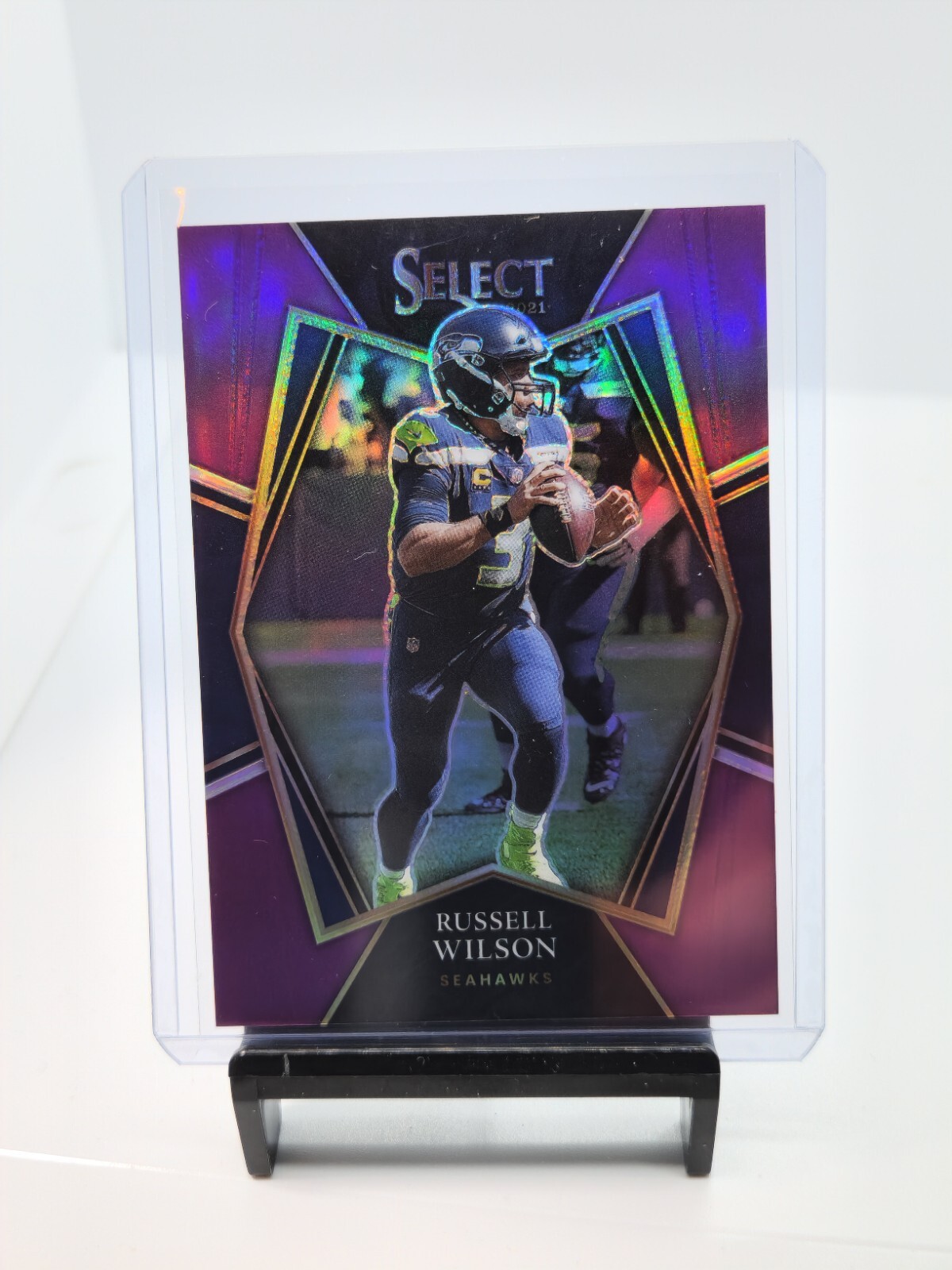 2021 Panini Select Russell Wilson Premier Level Purple /75 SP Seattle Seahawks