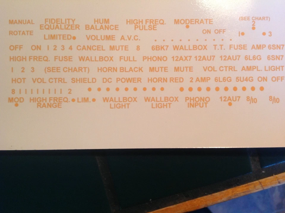 JUKEBOX   H  I J AMI 145  AMPLIFIER DECAL SET - Image 1 of 1