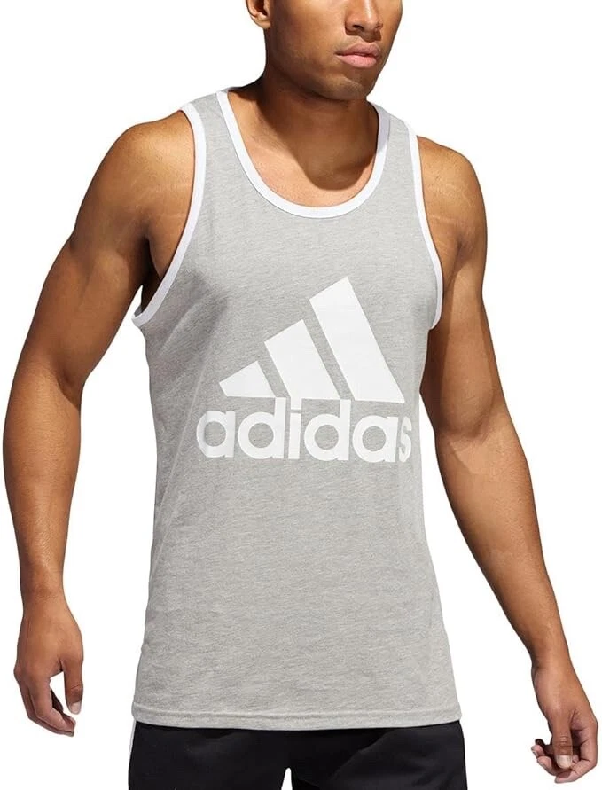 adidas Men's Badge of Sport Classic Tank Gray M