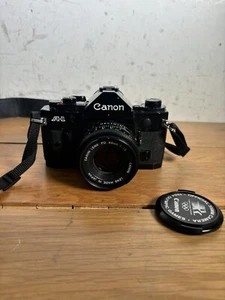 Canon A-1 Film Camera & FD 50mm F1.8 Lens - Picture 1 of 14