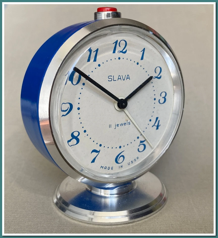 🕰️Vintage 1980 Soviet Slava Alarm Clock | USSR Made, Mechanism 5671  #24625 - Image 1 of 4