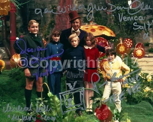 Willy Wonka & Schokoladenfabrik Cast Foto Autogramm signed Reprint Gene Wilder - Bild 1 von 2