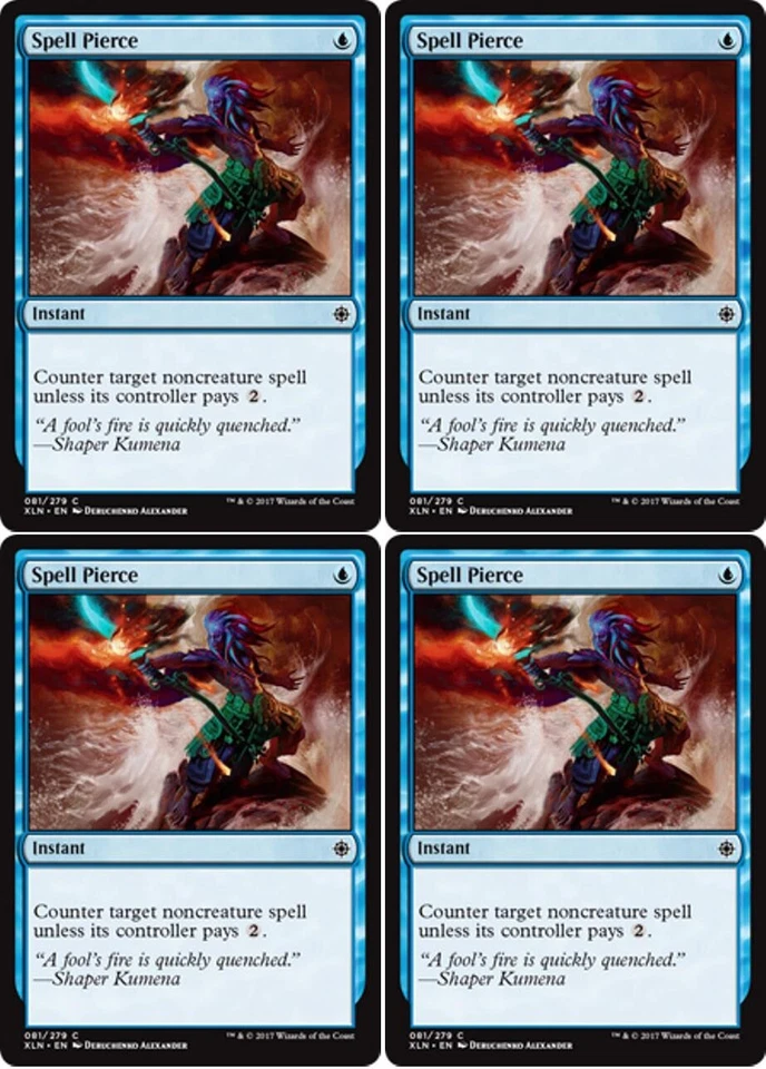 MTG - 4x SPELL PIERCE - Ixalan (C) - Image 1 of 1