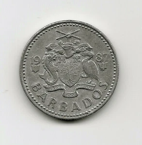 World Coins - Barbados 25 Cents 1987 Coin KM# 13 - Picture 1 of 3