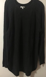 Maglione donna Sonoma taglie forti 1X maglia grigio scuro girocollo manica lunga nuovo con etichetta - Foto 1 di 8