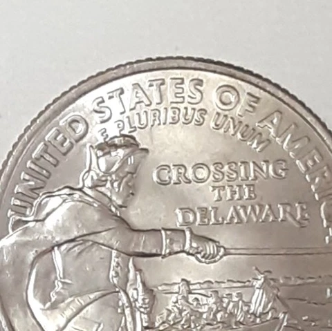 Full Crown Die Chip Error Washington Crossing The Delaware Quarter 2021 P Cover