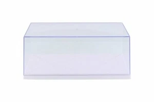 Acrylic Display Cases w/White Base for 1/18 Scale Diecast Cars - BOX OF 6 CASES - Picture 1 of 4