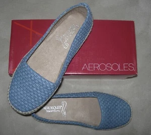 Neu im Karton NEU AEROSOLES SOLITAIRE Memory Roam flache Espadrille jeansblau 9M Box Inc - Bild 1 von 7