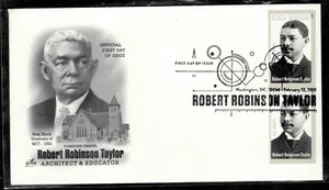 #4958a, Robert Robinson Taylor NO DIE CUT vertical pair FDCover. Artcraft cachet - Picture 1 of 1