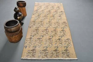 Kitchen Rug, Vintage Rugs, Colorful Rug, Turkish Rugs, 3.3x7 ft Accent Rug - Picture 1 of 6