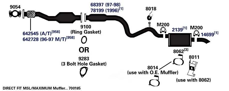 Soporte de escape-VIN: 3 AP escape 8018 Foto 1 de 4