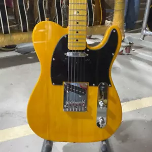 Tele Electric Guitar Maple Fretboard Basswood Body Transparent Yellow Color - Picture 1 of 4